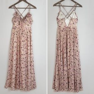 Guess Sherry Blossom Spagetti Ruffle Maxi Dress 3